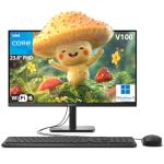 Lenovo 24" All-in-One Desktop Computer for Home Office, Intel 4-Core Processor (Beat i3-1110G4), FHD Display, 32GB DDR4 RAM, 4TB PCIe SSD, WiFi 6, Bluetooth, Business AIO, Windows 11 Pro, Vent-Hear