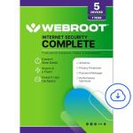 WEBROOT Internet Security Complete 2026 | Password Manager, Smartphone & Tablet, Performance Optimizer, Cloud Backup | 5 Devices | 1 Year | Mac/Windows/iOS/Android/Chrome | Activation code per email