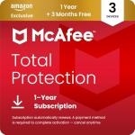 McAfee Total Protection 3-Devices 2026 | Amazon Exclusive|15-Months| Antivirus, VPN, Scam Protection, Identity Monitoring | 15-Months Subscription with Auto-Renewal | Digital download