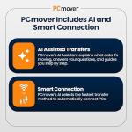 Laplink PCmover Professional 11 - Migration of your Applications, Files and Settings from an Old PC to a New PC - Data Transfer Software - Optional High Speed Ethernet Cable - 1 License