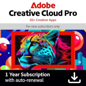 Adobe Creative Pro | Graphic Design Software | AI Powered Features | PC/MAC| 12-Month Subscription with Auto-Renewal
