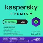 Kaspersky Premium Total Security 2026 | 10 Devices | 1 Year | Anti-Phishing and Firewall | Unlimited VPN | Password Manager | Parental Controls | 24/7 Support | PC/Mac/Mobile | UK Online Code