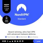 NordVPN Standard, Amazon Exclusive, 10 Devices, 1-Year + 1 Extra Month, Digital Code