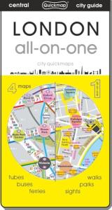 London all-on-one : Attractions, Sights, Areas, Tubes, Buses, and Walking (City Quickmaps) : tubes, buses, sights, parks, walks, ferries, and themes