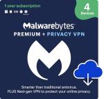 Malwarebytes | Windows/Mac/iOS/Android/Chrome | Premium + Privacy VPN | 4 Devices | 12 Months | Activation Code by email