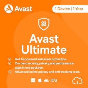 Avast Ultimate 2026 | 1 Device | 1 Year | Activation Code by email