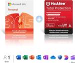 Microsoft 365 Personal | 1 Person | 1TB Cloud Storage | AI Office Apps | Renews for £84.99 + McAfee Total Protection | 5 Devices | Renews for £95.99 | Annual auto-renewing Amazon subscription