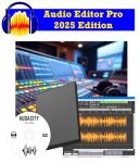 Audio Editor Pro 2025 Edition – Easy-to-Use Sound Editing Software for Windows – Mac -Record, Cut, Enhance & Export Music, Podcasts, Voiceovers – MP3, WAV, OGG, FLAC