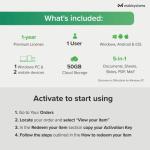 OfficeSuite Personal | 5 in 1 Office Pack | Documents, Sheets, Slides, PDF, Mail & Calendar | 1 Year License | 1 Windows PC & 2 Mobile Devices [Online Code]