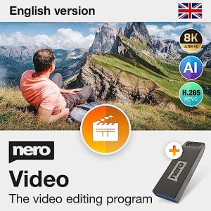Nero Video 2025 on USB Stick | Video editing | Video editing program | 8K | unlimited license | 1 PC | Windows 11/ 10 / 8 / 7