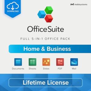 OfficeSuite Home & Business | 5 in 1 Office Pack | Documents, Sheets, Slides, PDF, Mail & Calendar | Lifetime License | 1 Windows PC | 1 User [PC Online code]