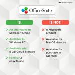 OfficeSuite Home & Business | 5 in 1 Office Pack | Documents, Sheets, Slides, PDF, Mail & Calendar | Lifetime License | 1 Windows PC | 1 User [PC Online code]
