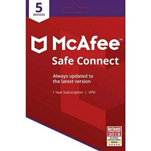 McAfee Safe Connect Premium VPN PC & Mobile Security | 5 Devices | 1 Year