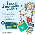 Tigermedia tigertones Duo Ticket 3 Months, Audio Streaming Service for Children, Over 30,000 Audio Titles, Full Cost Control, Usable for Tiger Boxes, Music Box