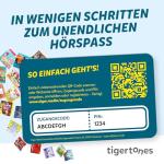 Tigermedia tigertones Duo Ticket 3 Months, Audio Streaming Service for Children, Over 30,000 Audio Titles, Full Cost Control, Usable for Tiger Boxes, Music Box