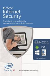 McAfee Internet Security | 10 Devices | 1 Year | PC/Mac/Android | Download Free Upgrade to latest version 2024 / 2025
