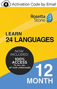 Rosetta Stone: Learn UNLIMITED Languages - Learn 24 Languages | 1 User | 12 Months | PC/Mac | Activation Code by email