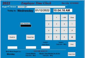 Computer Exposure Small Business Employee Time Clock Software, Single PC, Up to 100 Employees, Windows XP to 10, Touch Screen Ready, No Monthly Fees