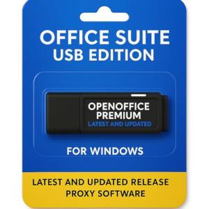 Apache OpenOffice Premium Edition for Windows 11-10-8-7-Vista-XP | Full Office Suite | Alternative to Microsoft Office | No Subscription Required | Compatible with Word, Excel and PowerPoint 32GB USB