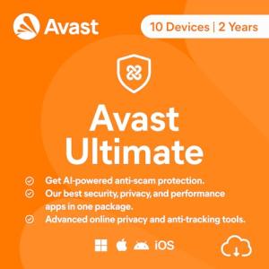 Avast Ultimate 2025 | 10 Devices | 1 Year | Activation Code by email