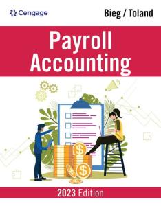 CNOWv2 for Bieg/Toland's Payroll Accounting 2023, 1 term Printed Access Code