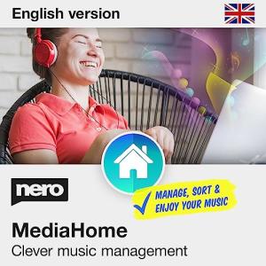 Nero MediaHome Music Manager | Organise & Play Music | Recognise Songs, Import Audio CDs & Create Playlists | Lifetime Licence | 1 PC | Windows 11 / 10 / 8 / 7