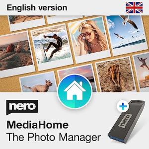 Nero MediaHome Media Manager on USB Stick | Organise Photos, Music & Videos with AI | Create Slideshows, Play Media & Stream Across Devices | Lifetime Licence | 1 PC | Windows 11 / 10 / 8 / 7