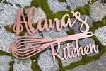 Personalized Metal Kitchen Sign - Custom Name Wall Art Decor - Housewarming or Mother's Day Gift - Mom's Kitchen, Grandma, Farmhouse, Chef Name Plaque