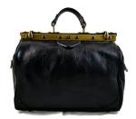 Ladies doctor bag womens leather handbag doctor bag handheld shoulder bag medical purse black made in Italy