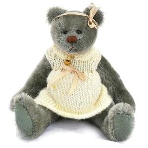 Delphine - Teddy Bear OOAK Green Mohair Miniature Artist Collectable 13cm