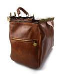 Ladies doctor bag leather handbag doctor bag handheld shoulder bag medical purse light brown made in Italy