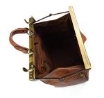 Ladies doctor bag leather handbag doctor bag handheld shoulder bag medical purse light brown made in Italy