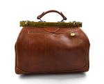 Ladies doctor bag leather handbag doctor bag handheld shoulder bag medical purse light brown made in Italy