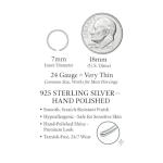 Silver Nose Ring - Thin Small 24 Gauge 7mm Nose Piercing Jewelry - 925 Sterling Silver Nose Rings For Women - Handmade Comfortable Nose Hoop - Gift Ready