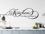 Wall Art Custom Vinyl Stickers Decals Lettering Family Home Quotes Phrases DIY Decorative Decoration Decor | Kitchen It's Where The Heart is | ref:014