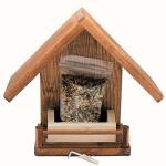 Wooden Bird Feeder 'Huis' for Garden, Patio and Balcony – Durable Outdoor Bird Feeding Station with Moisture Protection – Decorative Bird House Feeder with Bird Seeds Included