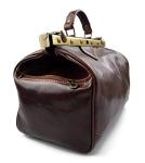 Ladies doctor bag women leather handbag doctor bag handheld shoulder bag medical purse brown made in Italy