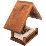 Wooden Bird Feeder 'Huis' for Garden, Patio and Balcony – Durable Outdoor Bird Feeding Station with Moisture Protection – Decorative Bird House Feeder with Bird Seeds Included
