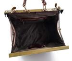 Ladies doctor bag women leather handbag doctor bag handheld shoulder bag medical purse brown made in Italy