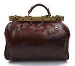 Ladies doctor bag women leather handbag doctor bag handheld shoulder bag medical purse brown made in Italy