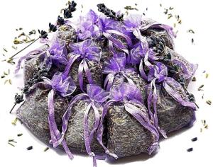 12 Hand Made Bags of Natural French Lavender, Vacuum Sealed, Moth Protection for Closet and Drawers, Highly Fresh Fragrant Lavender Lilac Bags, Natural Air Purifying Luggage Freshener