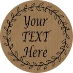 Personalised Handmade by Stickers on a roll/in a Pack. Any Wording. Customised Stickers. 50mm Brown Kraft Paper Labels. Business Stickers. Crafters Small Business