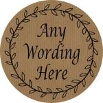 Personalised Handmade by Stickers on a roll/in a Pack. Any Wording. Customised Stickers. 50mm Brown Kraft Paper Labels. Business Stickers. Crafters Small Business