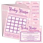 Baby Shower Bingo - Neutral Unisex/Boy/Girl - 20 Players - Perfect Party Game! (Pink)