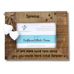 Dog Memorial Photo Frame, Personalised Cat Pet Bereavement Gift, 'If Love Alone' Quote, Engraved Paw Prints, 6x4 inch