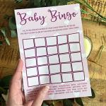 Baby Shower Bingo - Neutral Unisex/Boy/Girl - 20 Players - Perfect Party Game! (Pink)