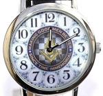MASONIC WATCH MAKING GOOD MEN BETTER FREEMASON GIFT WITH SUPERB DETAILING AND WITH BLACK LEATHER STRAP