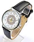 MASONIC WATCH MAKING GOOD MEN BETTER FREEMASON GIFT WITH SUPERB DETAILING AND WITH BLACK LEATHER STRAP