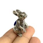 Victorian Style Collectible Hare Pin Cushion 925 Sterling Silver Sewing Needle