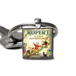 Rupert the Bear Silver-Plated Keyring – Handmade UK Gift Boxed Keepsake